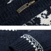 dfb116eef767e0e6b66e85640382025c663e7b01f3dcc322c6479ba2d036438e.jpg Christmas Geometric Print Zip Up Sweater