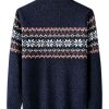 e099c1d5e04935a138b396379245958f16530eb8df91a202e61bedaa5785fab2.jpg Christmas Geometric Print Half Zip Sweater