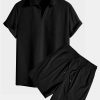 Short Sleeve Corduroy Polo Shirt & Corduroy Shorts