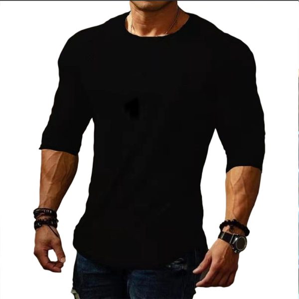 e27ed1189c6b07b146fade8093757c2510239dbc58d9aaa5b299a21ff8f8eb84.jpg Slim Simple Casual Plain Men's T-Shirt