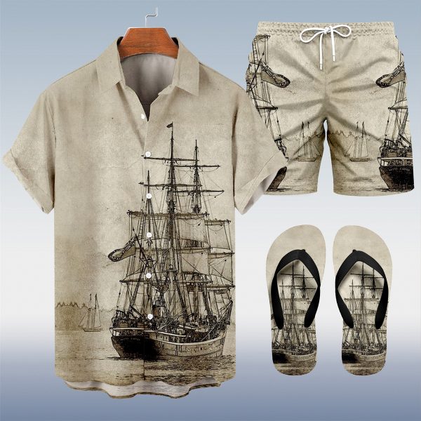 e71d72e8479cea484d873646fab16056695b9c2add792746ac131d5ea4421d51.jpg Suitmens Men's Hawaiian Navigation Bowling Print Shirt Three-Piece Set 052