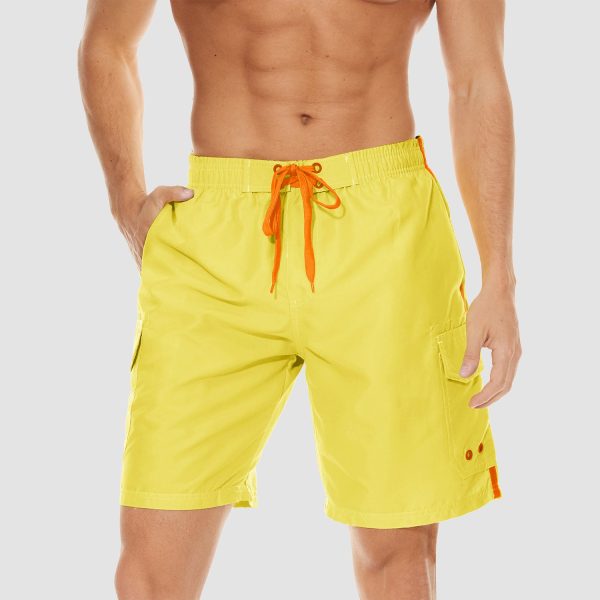 Men's Swimming Trunks Mesh Linner 4 Pockets Quick Dry Beach Shorts