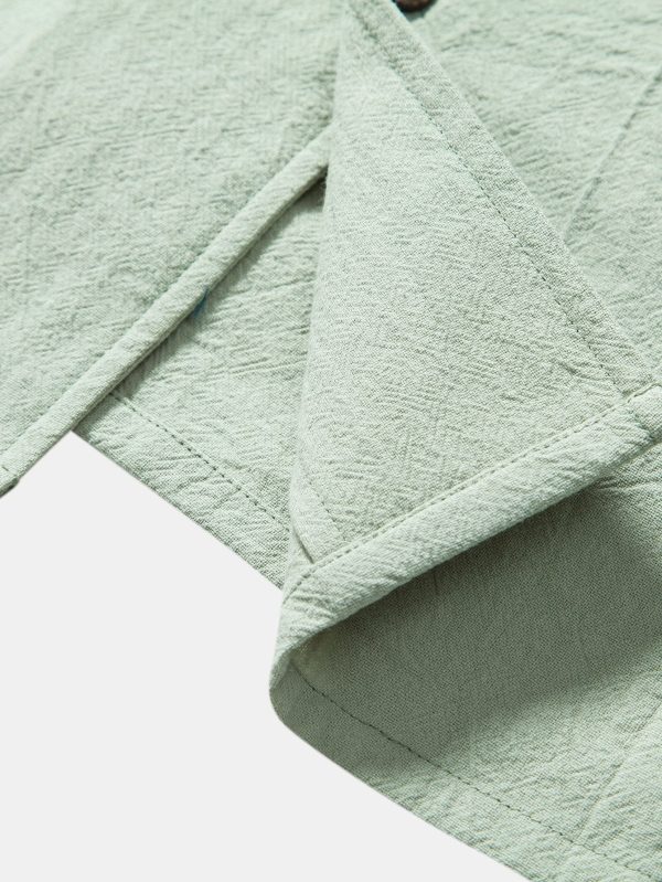 e95941a24f230bde7adde0938cb8421ab2c9828ce3d53ba740824680f47e7b38.jpg Textured Cotton Revere Shirt & 5" Shorts
