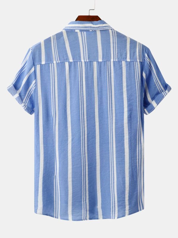 eaa0f2f516cdef1bd1538ac9ae21df788d3f35337da4cf97b46bdbf08b7f0c01.jpg Stripe Print Button Up Shirt & Swim Shorts