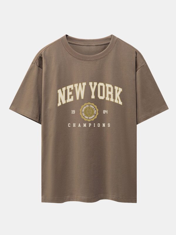 ec1cf74150edf84dab8e653ded674e5e413e94ea78874ed59f107982248862d2.jpg New York Varsity Print Heavy Weight Oversize T-Shirt