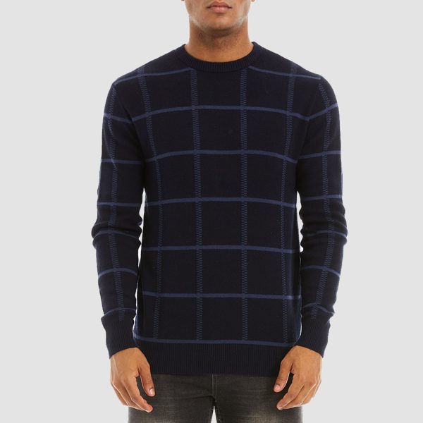 eda6310048266e5c7015a9cee0b5efdb1283a669c1b987fd4d3083754b5a1711.jpg Men's Casual Knitted Sweaters Crewneck Pullover Cotton Sweatshirt Soft Lightweight Autumn