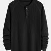 ee2f095596998c7fa87b6667fd637a047c61373042039c947868a01123e91f3b.jpg Long Sleeve Arc Hem Waffle Henley Shirt