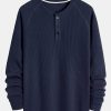 f2410d1299231b2a7062caa259e750a3f56817f7906031c12a5934f6d630ca93.jpg Long Sleeve Arc Hem Waffle Henley Shirt