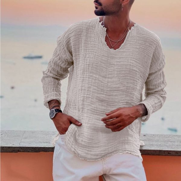 f4fe8b88db39f719ffb77d41cd20c4f304982198a4eb7ef135f80dbe89ae1b04.jpg Men's Linen Simple Long-sleeved Shirt