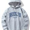 Brooklyn Print Cotton Blend Hoodie