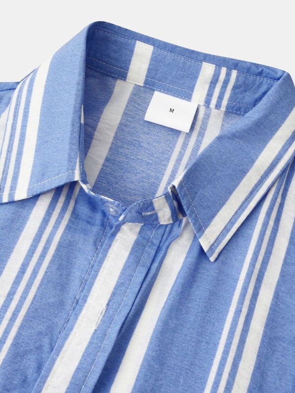 f59381d407c8f9909408749505a39478116e1e68ca215bdc57629e5b690723ee.jpg Stripe Print Button Up Shirt & Swim Shorts