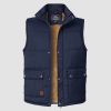 Men's Outerwear Vests Sleeveless Winter Stand Collar Padded Vest Warm Fleece Lined