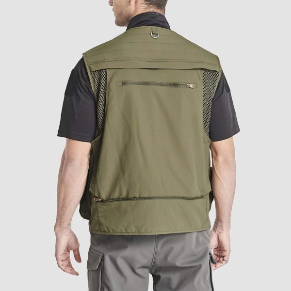 f697255d2b5696d8b4b15bad9ea6b750b8d8b8a4835b17a5643d1c5c130ead2b.jpg Men's Outerwear Vests Mesh Sleeveless Outdoor Work Vest with Multi Pockets Cargo Waistcoat Fishing