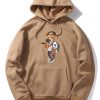 Selfie Bear Print Hoodie