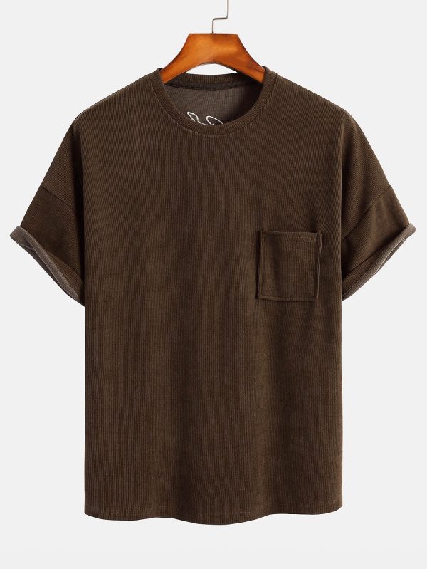 f6ee6c795a09691bdbfc85b1edcd64ca4941a9a821bb17367578d9e8a298cadd.jpg Dropped Shoulder Corduroy T-Shirt