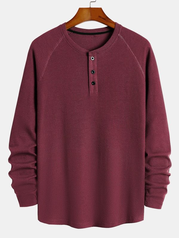 f944ccc5927a696effcb2e08a98d65f7df27b1f88616bc247020ae9118c3057f.jpg Long Sleeve Arc Hem Waffle Henley Shirt