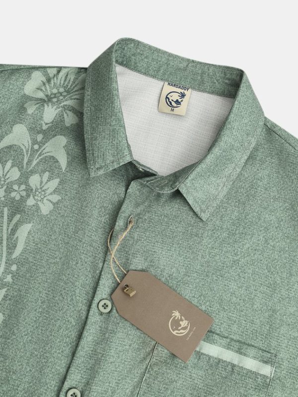 Tropical Floral Print Short Sleeve Casual Shirt