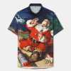 Men's Christmas Collection Casual Short Sleeve Hawaiian Shirt with Chest Pocket