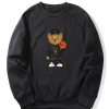 Basketball Bear Print Sweatshirt & Jogger Pants