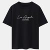 fe6bc7561d0aedb9c252ab65230a08c499412d7372b0c1d12a59cda95d520f7b.jpg Los Angeles Handwritten Print Heavy Weight Oversize T-Shirt